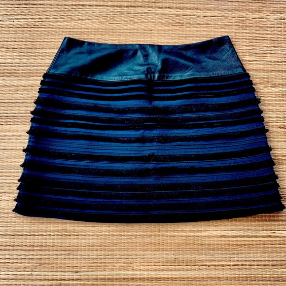 Rag & Bone leather top trim mini skirt - Picture 2 of 4